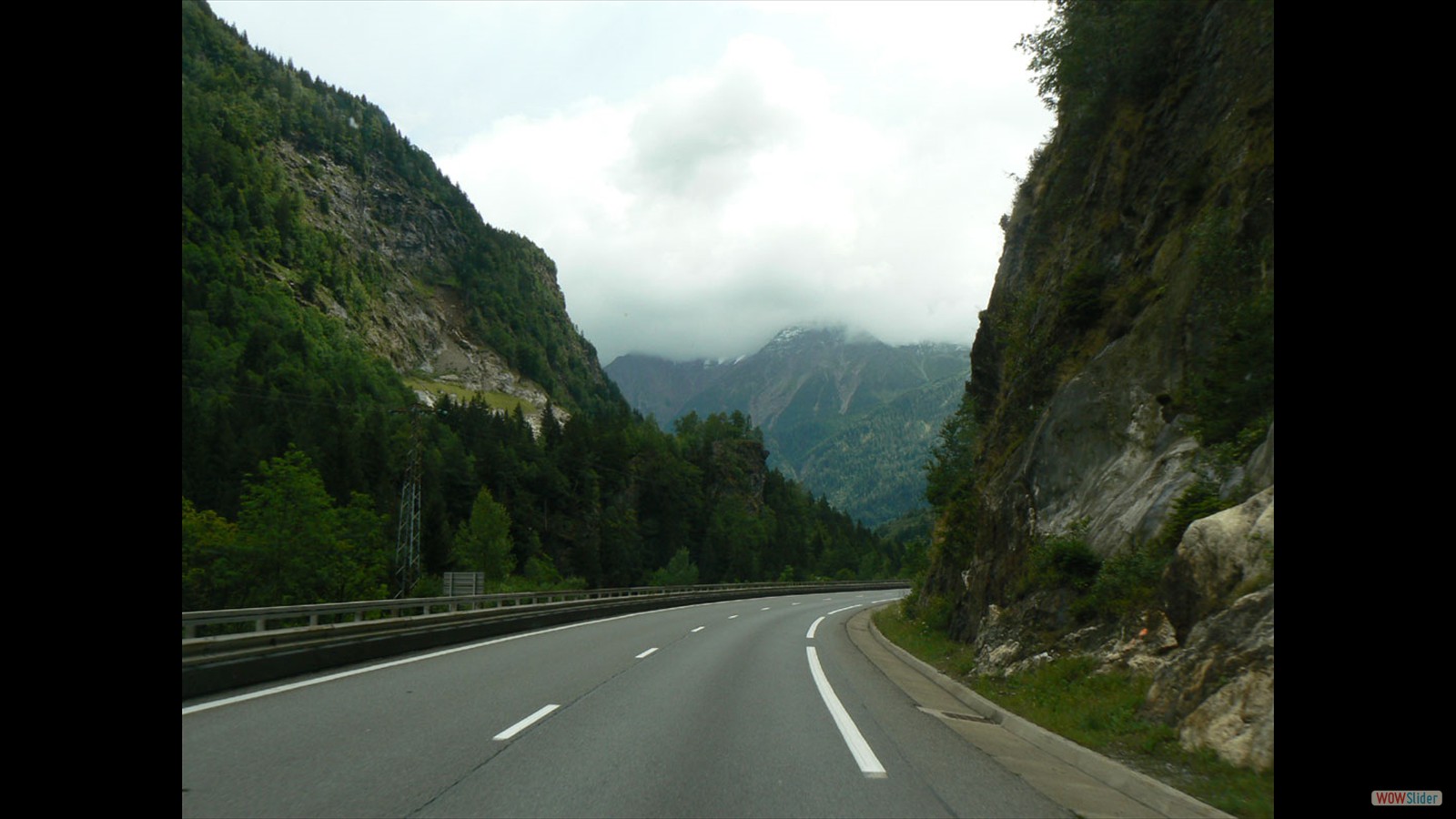 De weg naar Chamonix.